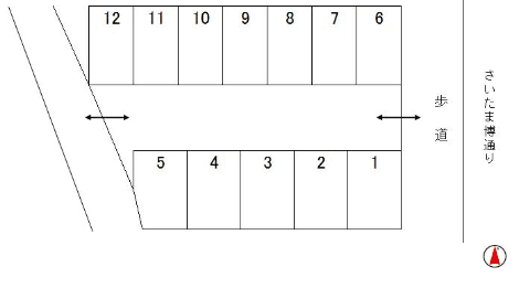すえひろパーク肥塚1丁目の駐車配置図