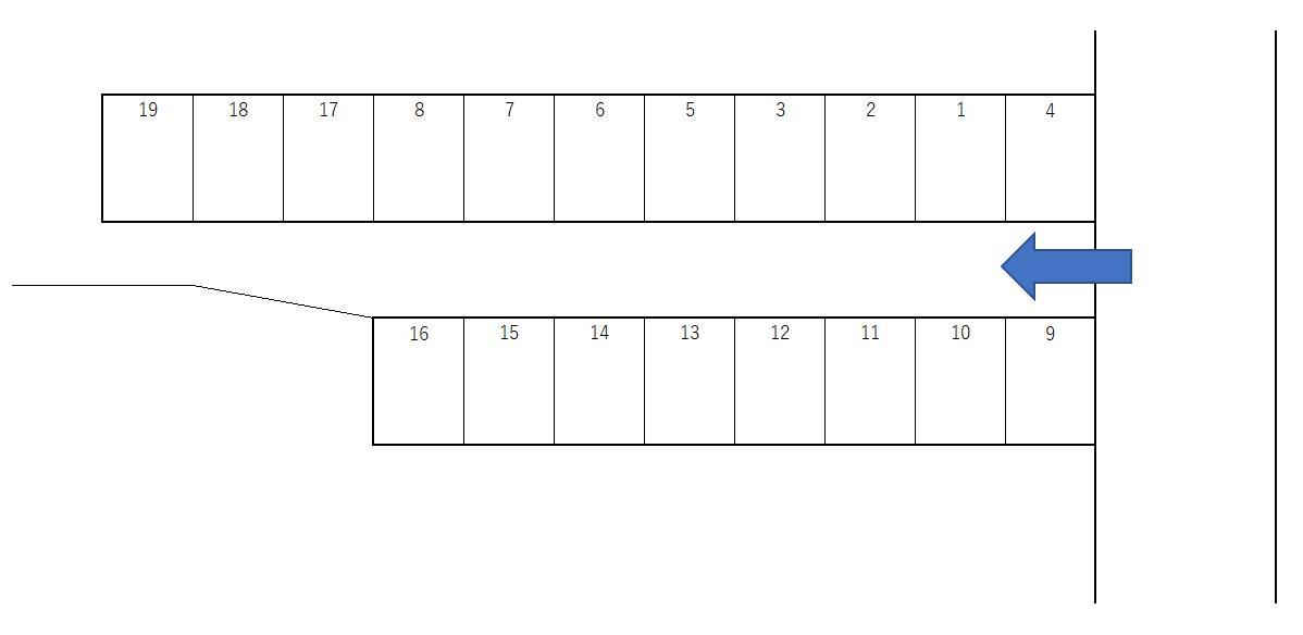 阿見駐車場の駐車配置図