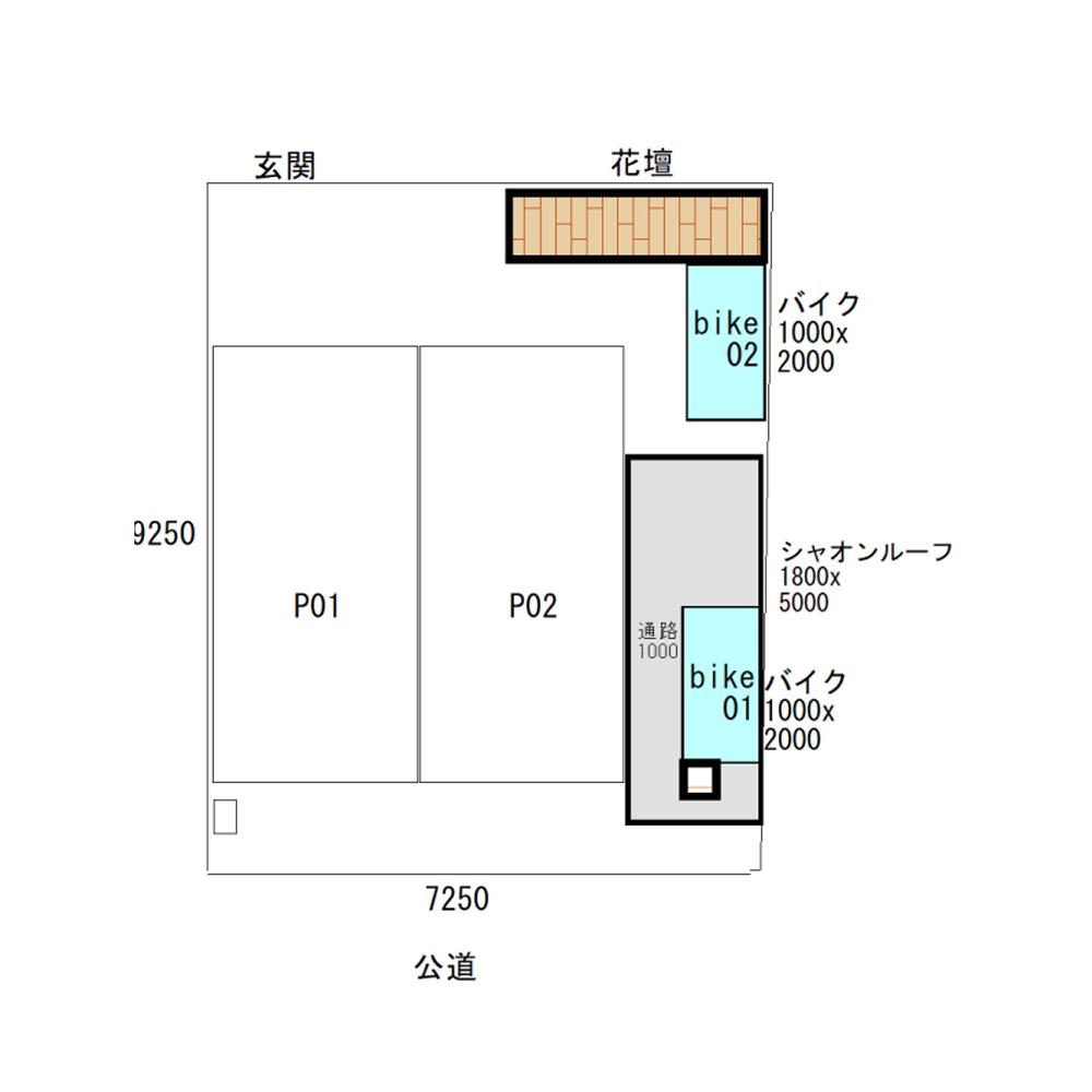 ミノラスパーキング大森東2丁目第2の駐車配置図