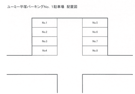 ユーミー平塚パーキングNo.1の駐車配置図