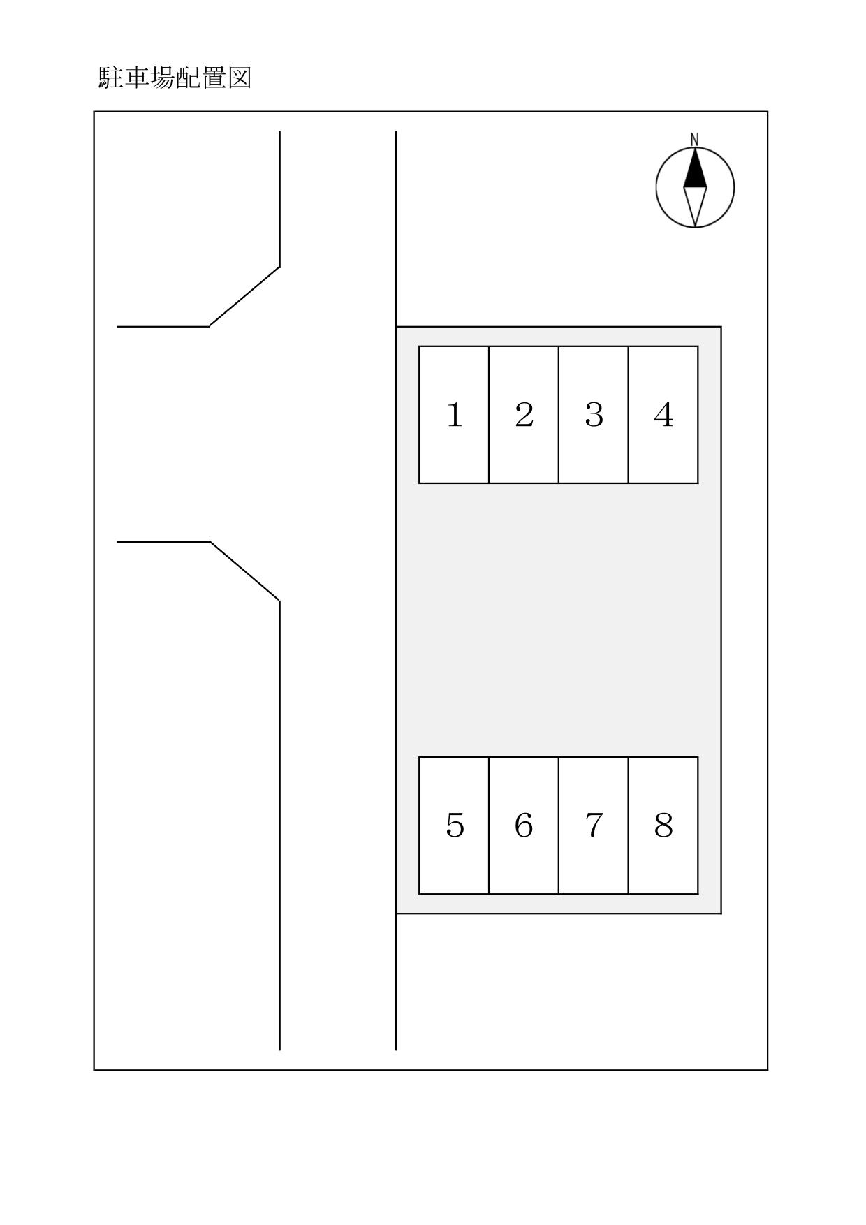 沼子駐車場の駐車配置図