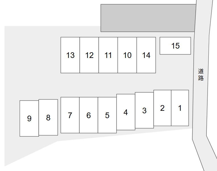 鵤木町石関方駐車場の駐車配置図