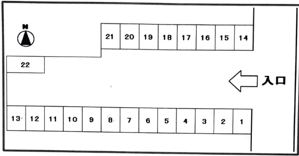 中町寺田駐車場の駐車配置図