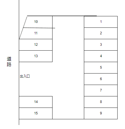 八幡駐車場 Jの駐車配置図