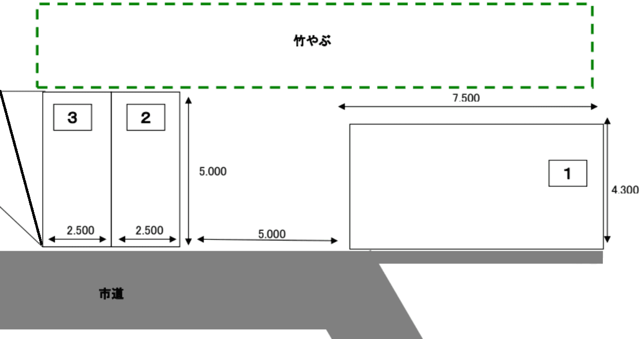 招提元町駐車場の駐車配置図
