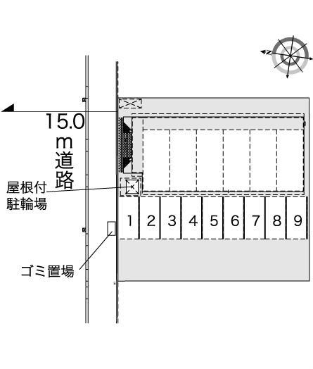 西17条(42218)の駐車配置図