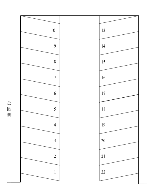 野村駐車場の駐車配置図