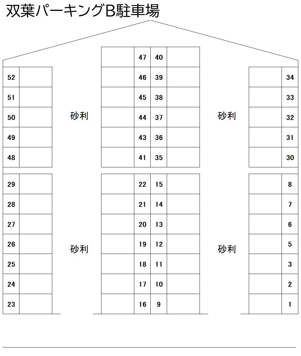 双葉パーキングB駐車場の駐車配置図