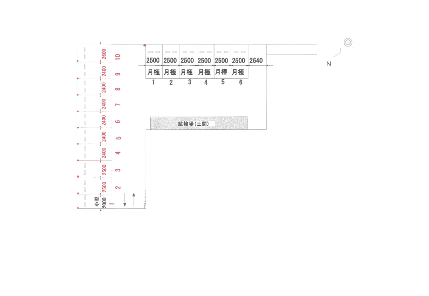 ラクピー大芝の駐車配置図