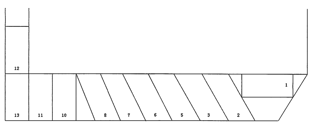 陣山第2パーキングの駐車配置図