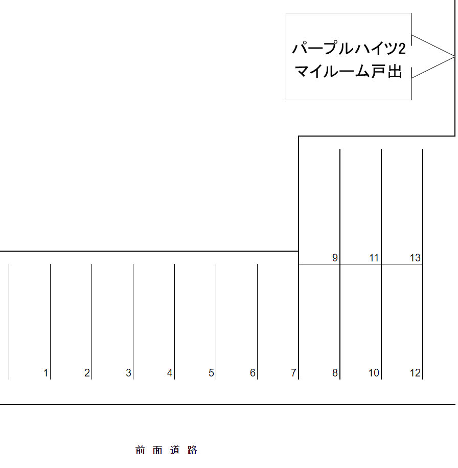 マイルーム戸出駐車場の駐車配置図