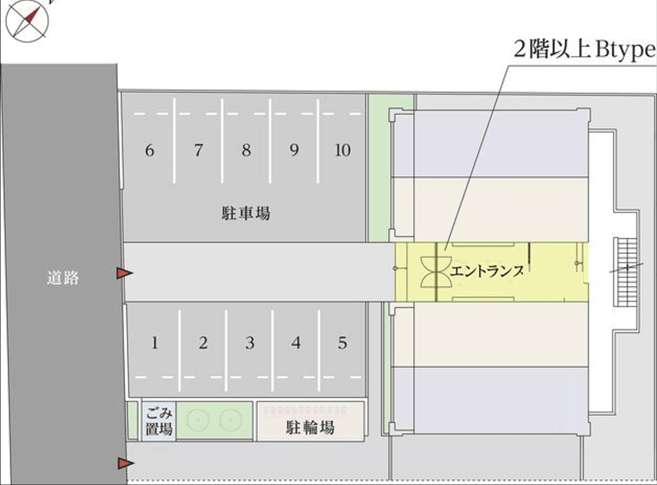 アルビータ・Lの駐車配置図