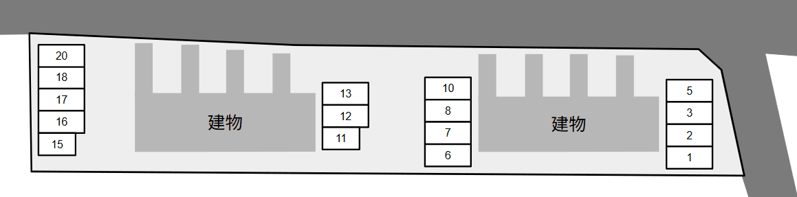 コンフォーティア伸Aの駐車配置図