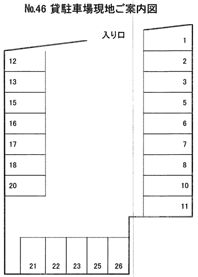 犬山-46の駐車配置図