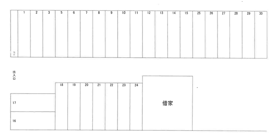 須賀第6駐車場の駐車配置図
