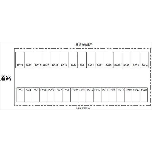 末町Tパーキングの駐車配置図