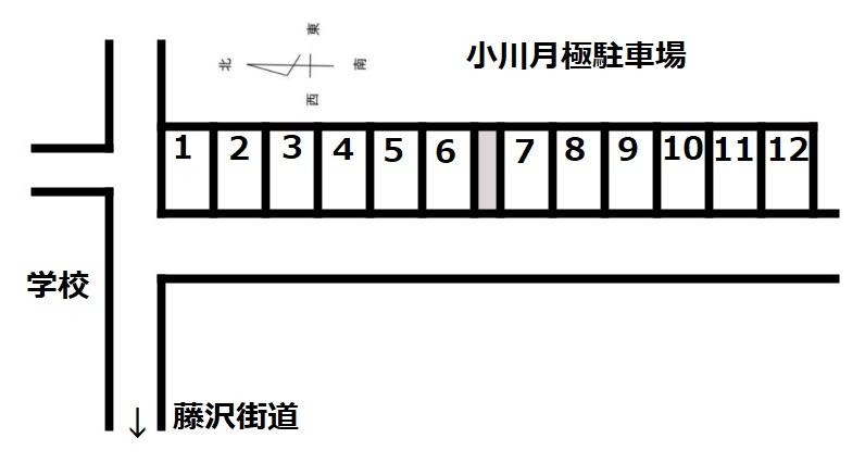 小川月極駐車場の駐車配置図
