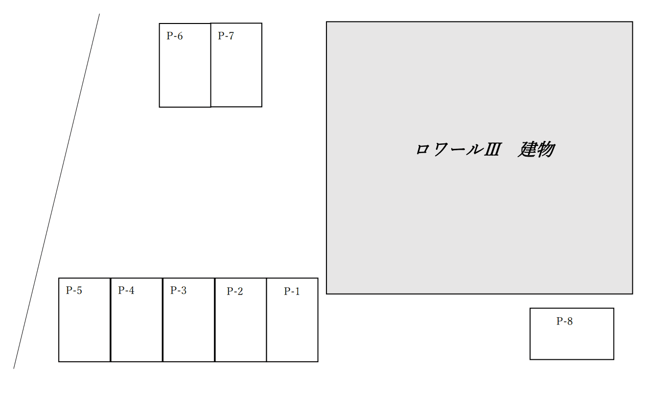 ロワールⅢ月極敷地内駐車場の駐車配置図