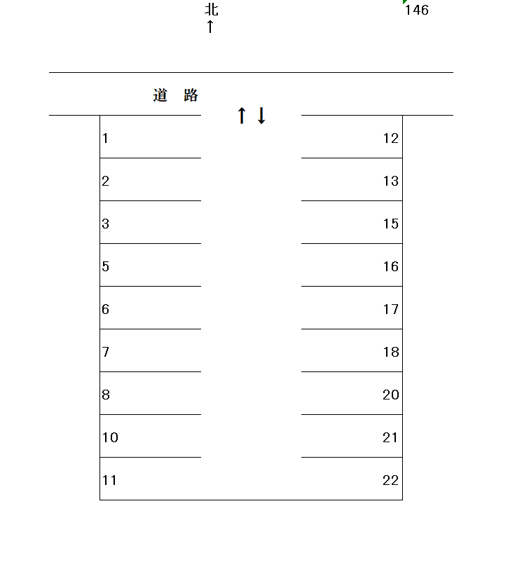 岩倉-146の駐車配置図