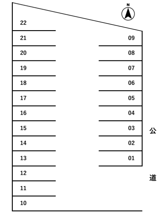 上地6丁目駐車場の駐車配置図
