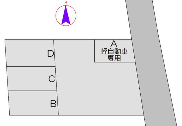 和歌山市黒田(T-301)の駐車配置図