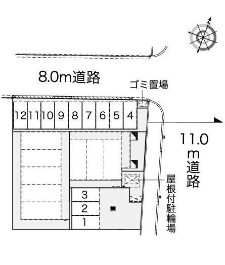 カルモ(44374)の駐車配置図