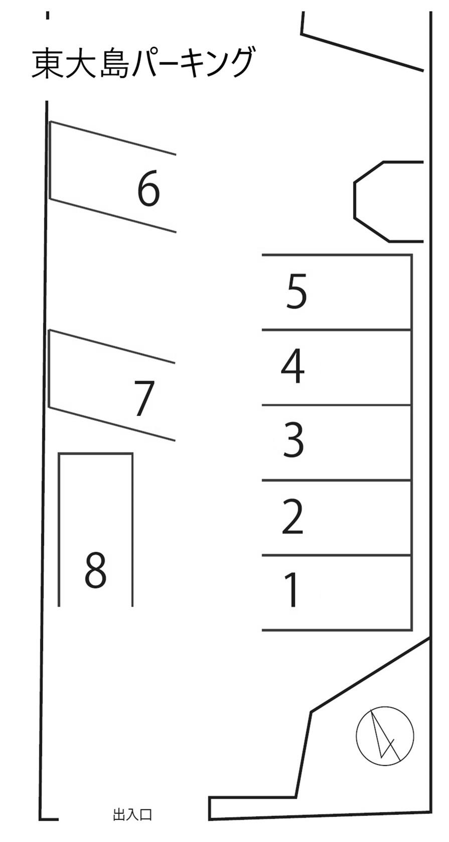 東大島パーキングの駐車配置図