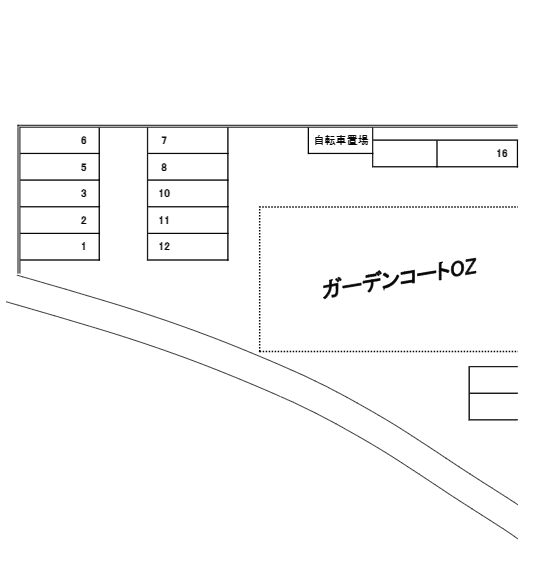 ガーデンコート OZの駐車配置図