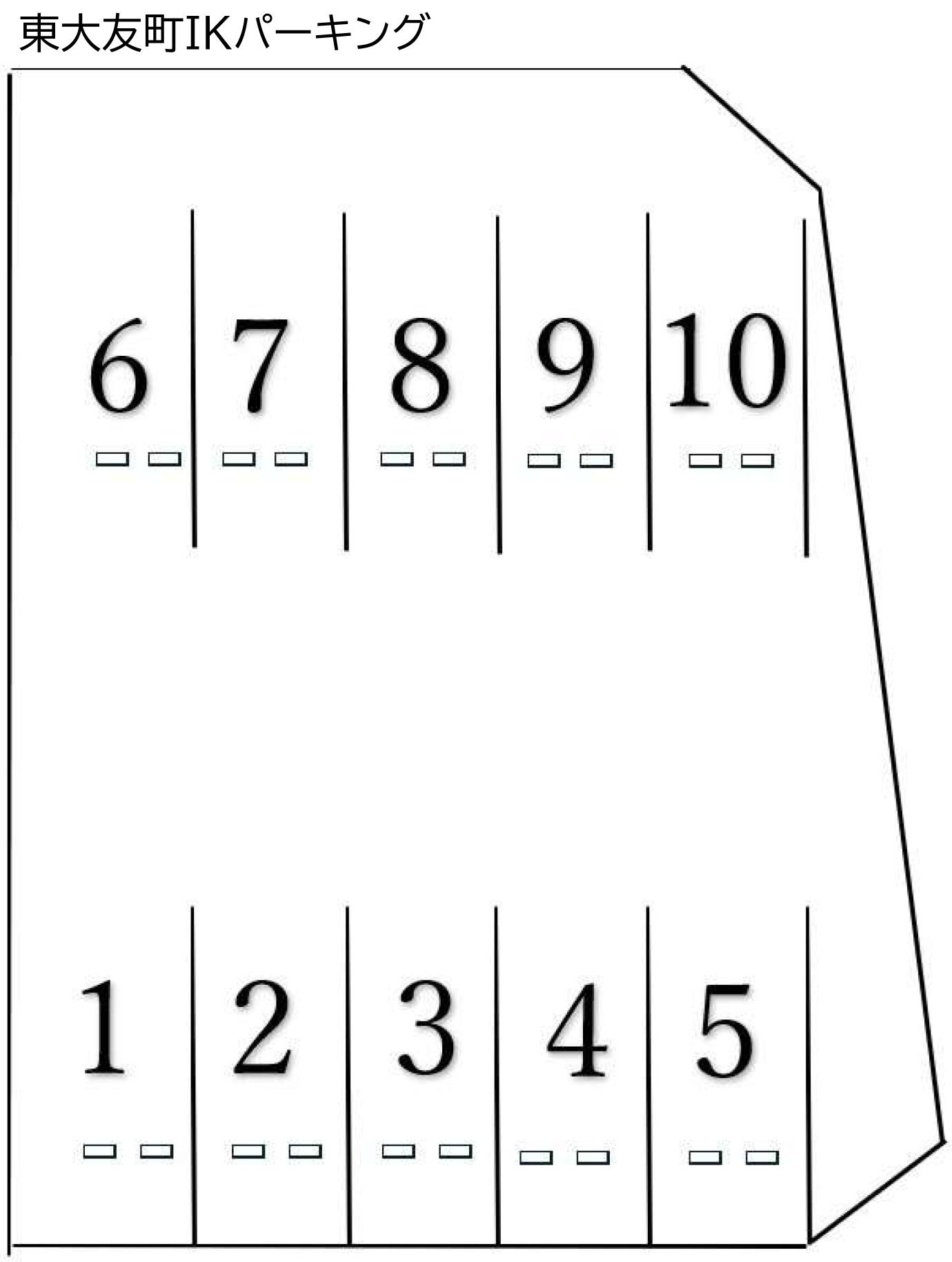 東大友町IKパーキングの駐車配置図