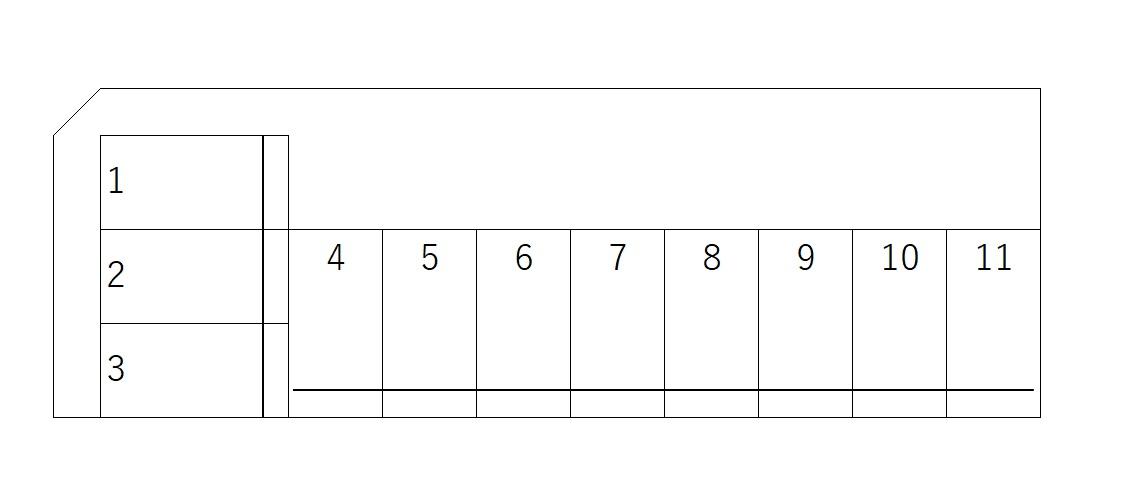 M・T溝沼パーキングの駐車配置図