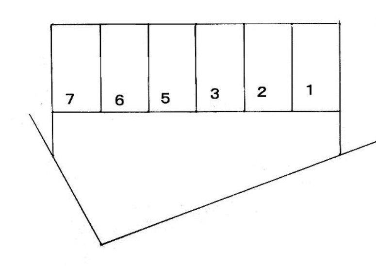 千石ガレージの駐車配置図