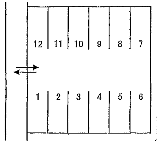 若草パーキング Ⅱの駐車配置図