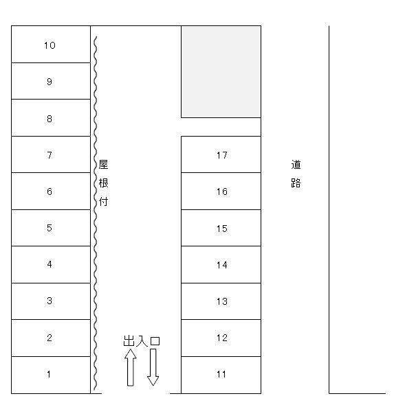 七条富士駐車場の駐車配置図