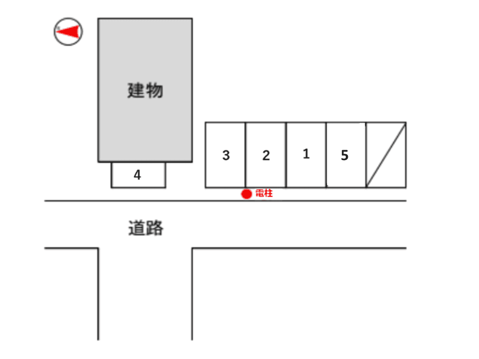 熊坂駐車場の駐車配置図