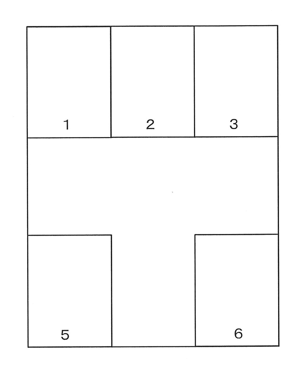 三口新町1丁目月極駐車場の駐車配置図