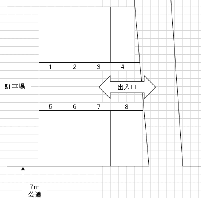 P-28駐車場の駐車配置図