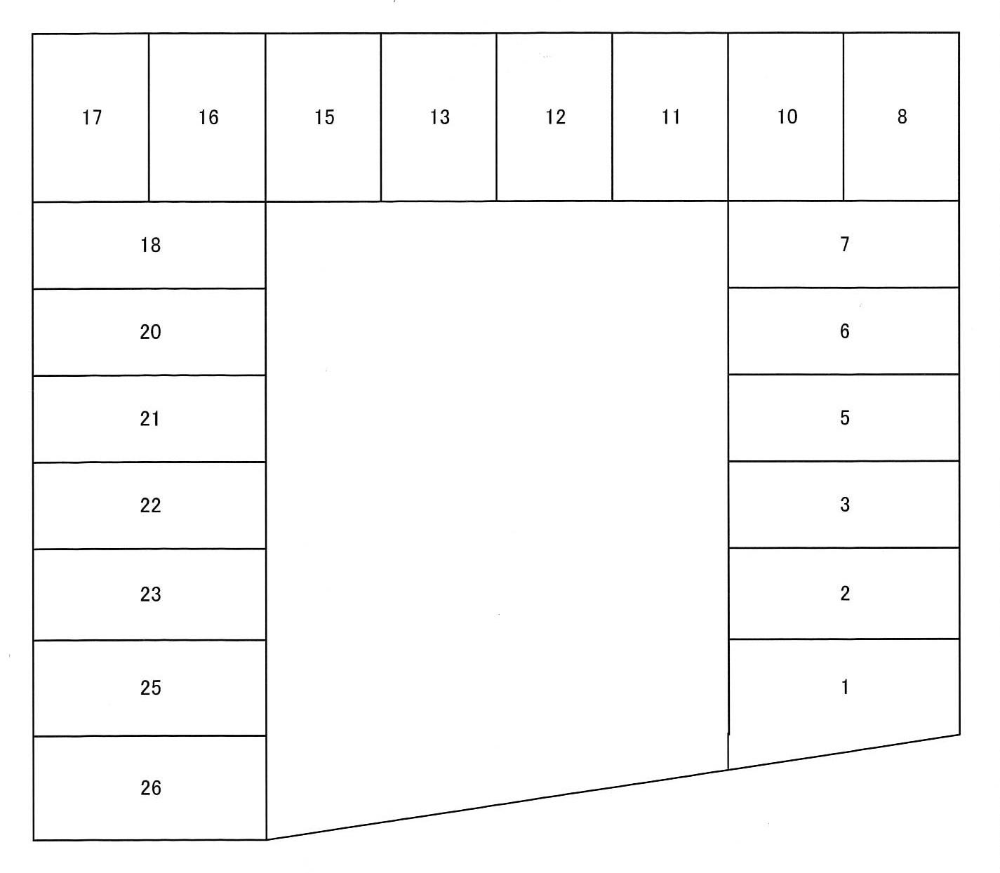 宮本町駐車場の駐車配置図