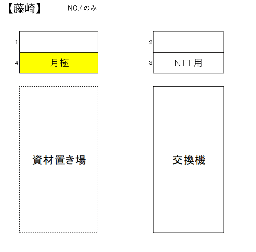藤崎駐車場の駐車配置図