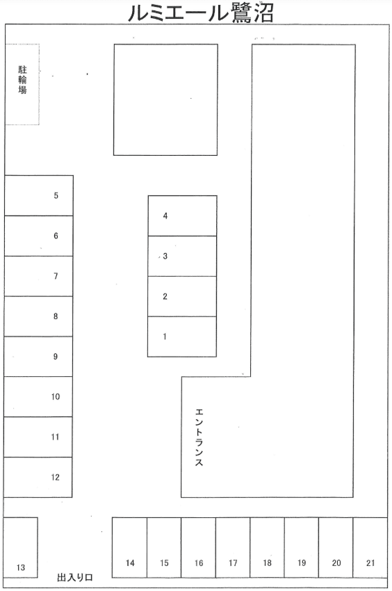 ルミエール鷺沼の駐車配置図