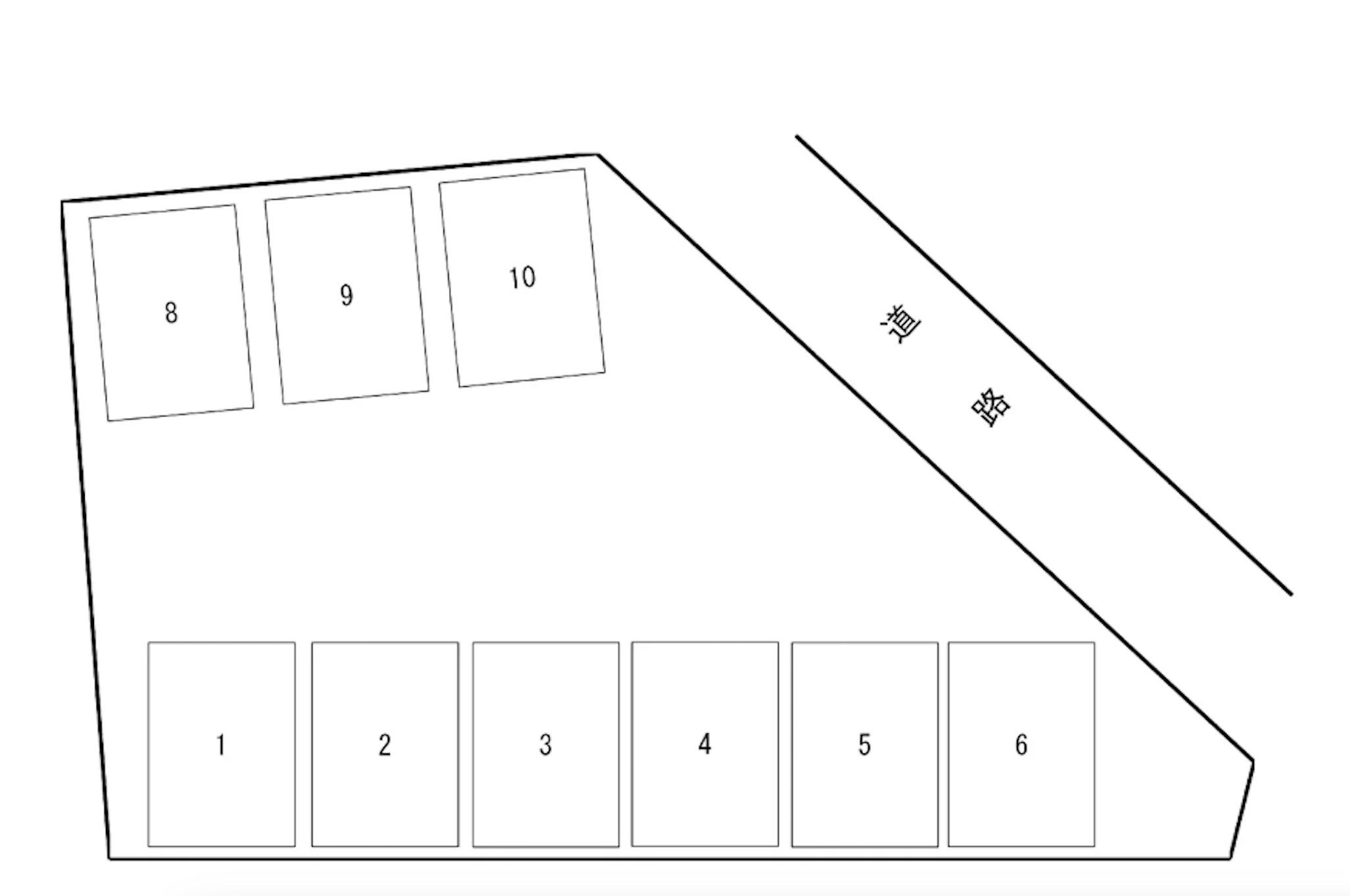 三宅3丁目ガレージの駐車配置図