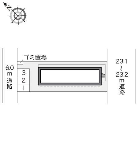 ハート1(17290)の駐車配置図