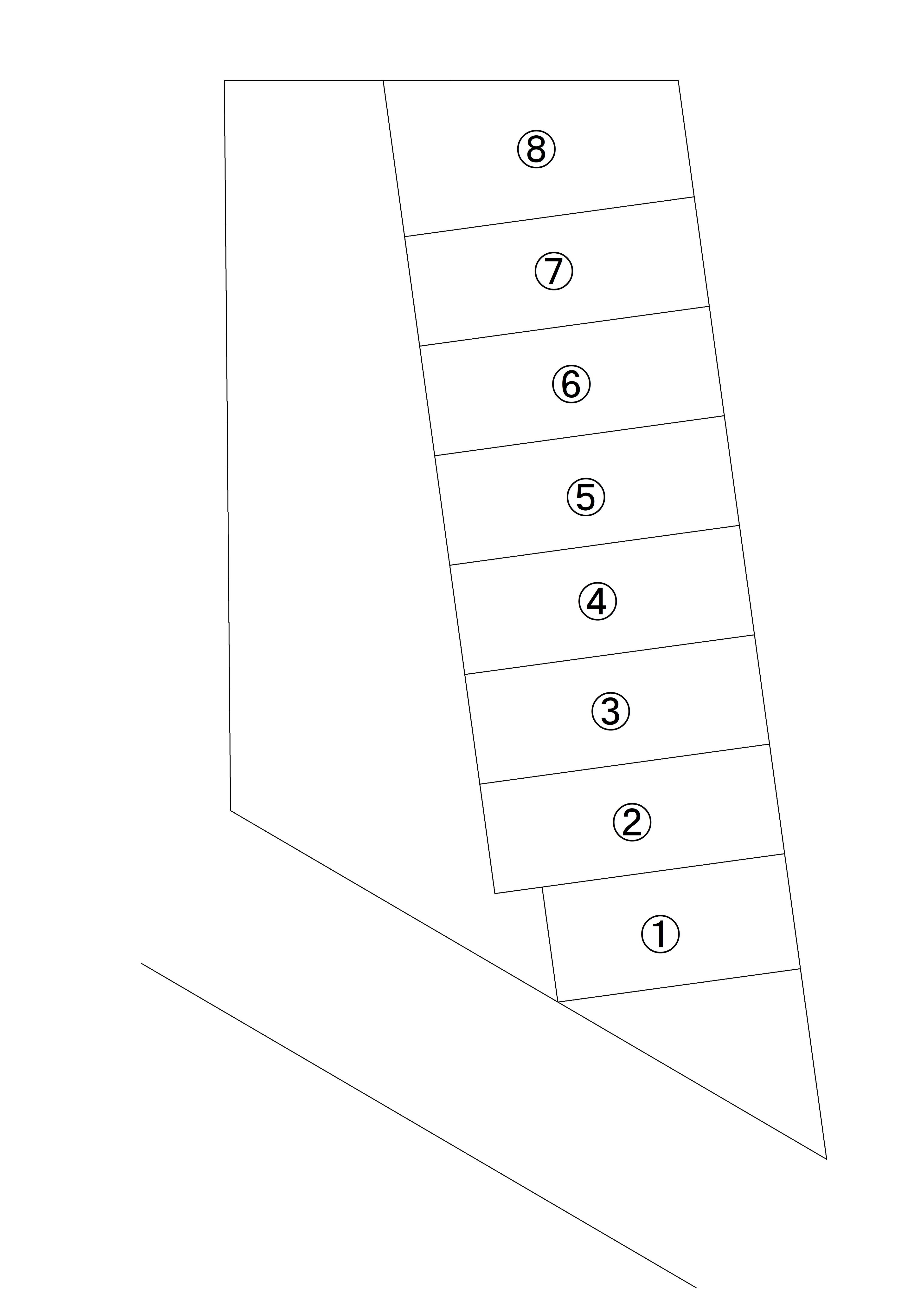 諏訪3丁目K駐車場の駐車配置図
