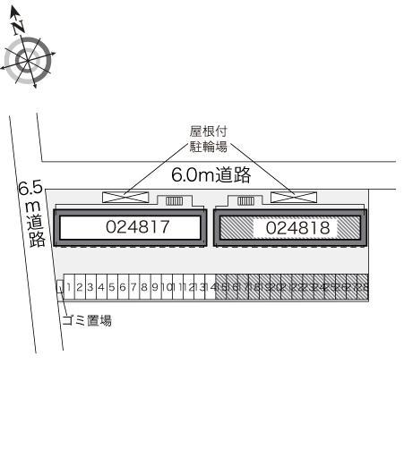 泉弐番館(24818)の駐車配置図