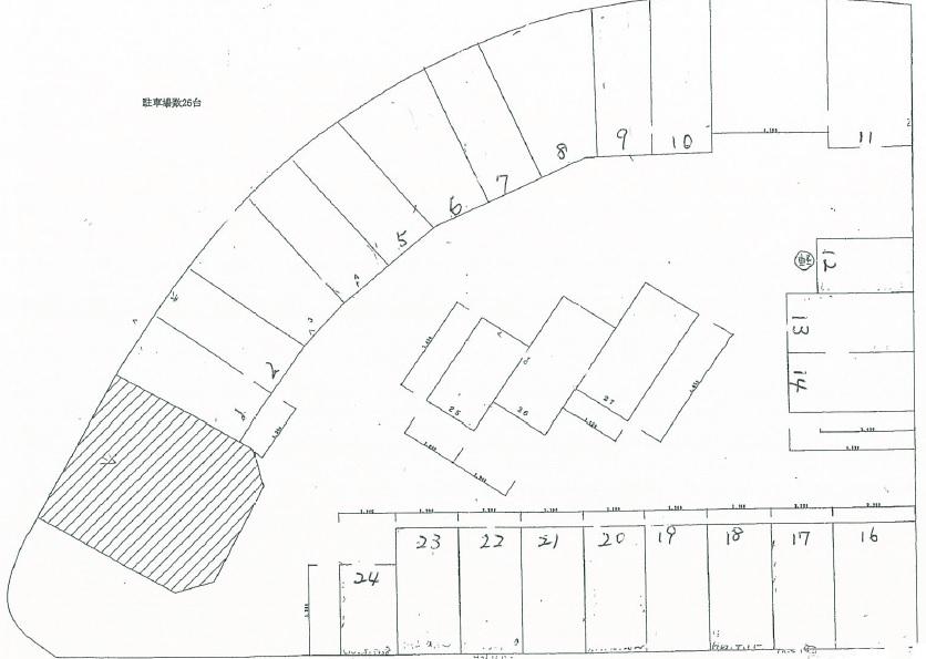 毘沙門台2丁目パーキングの駐車配置図