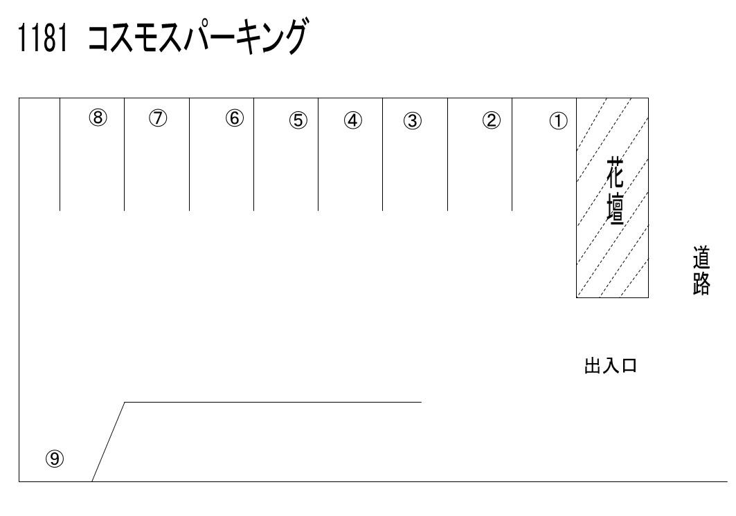 コスモスパーキングの駐車配置図