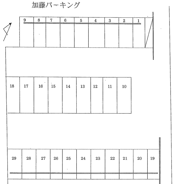 加藤パーキングの駐車配置図