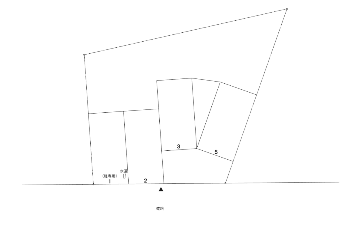 鳴和滝団地駐車場の駐車配置図