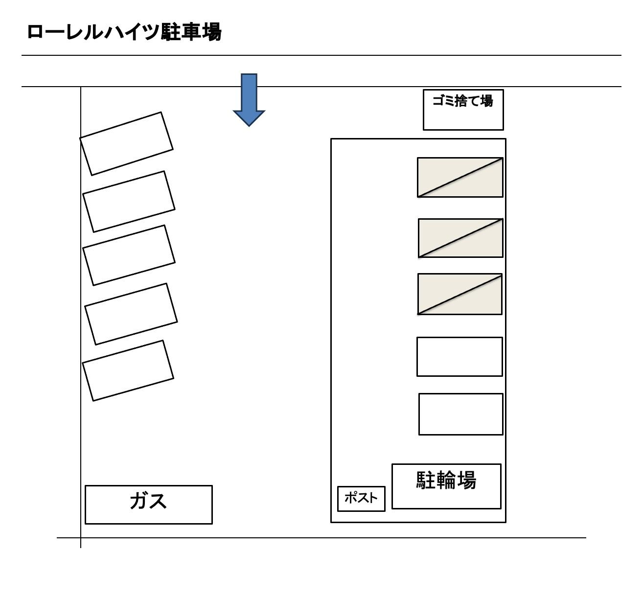ローレルハイツの駐車配置図