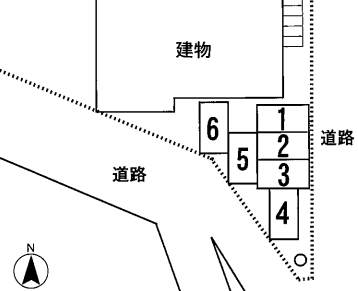 オークパレス駐車場の駐車配置図