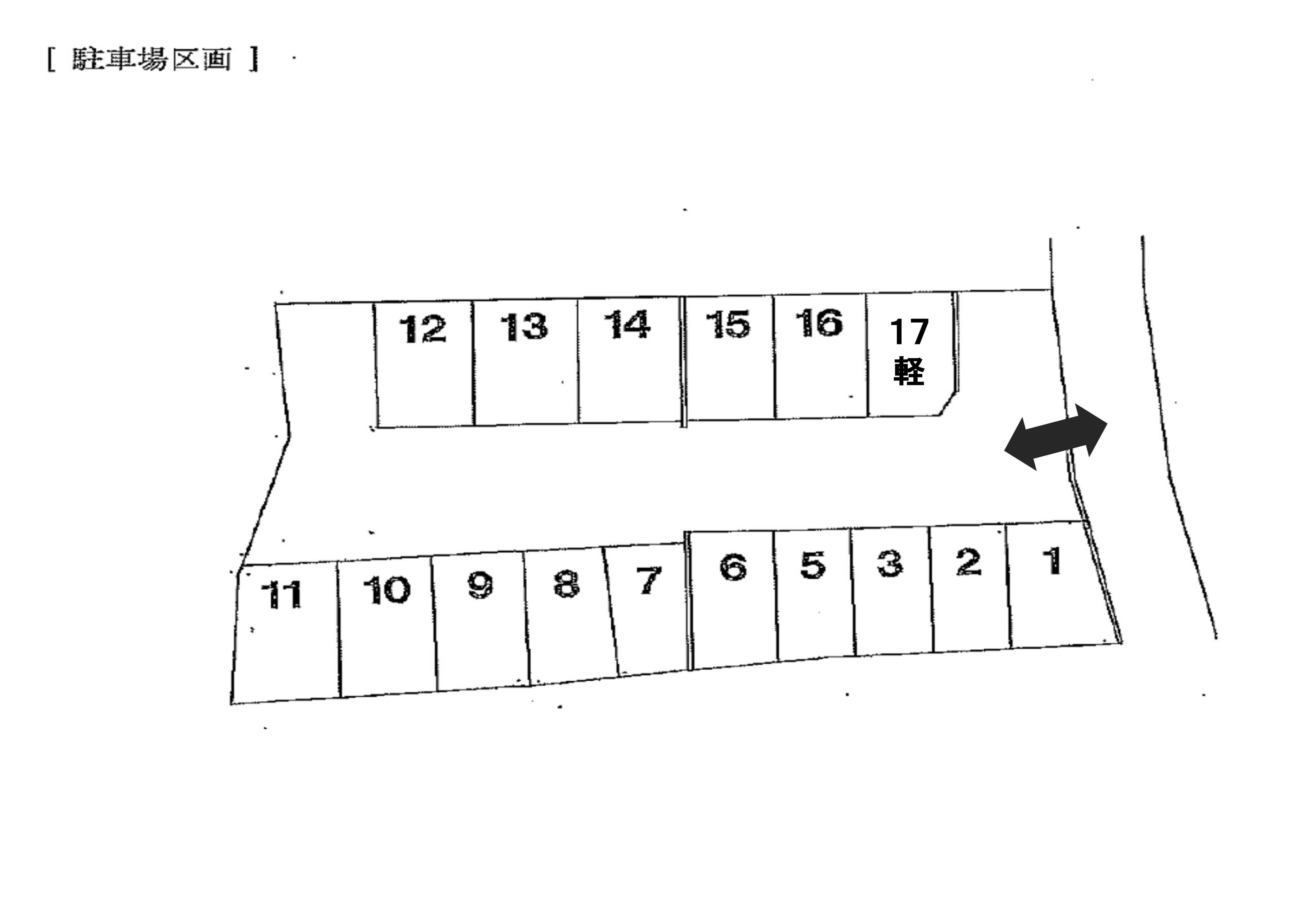 U-PARKINGの駐車配置図
